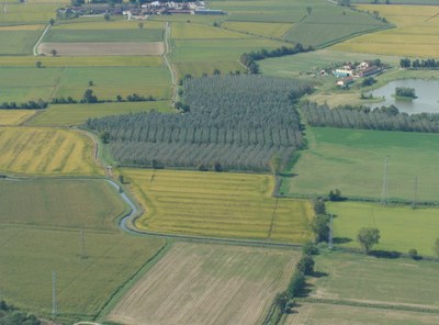 veduta aerea della pianura padana